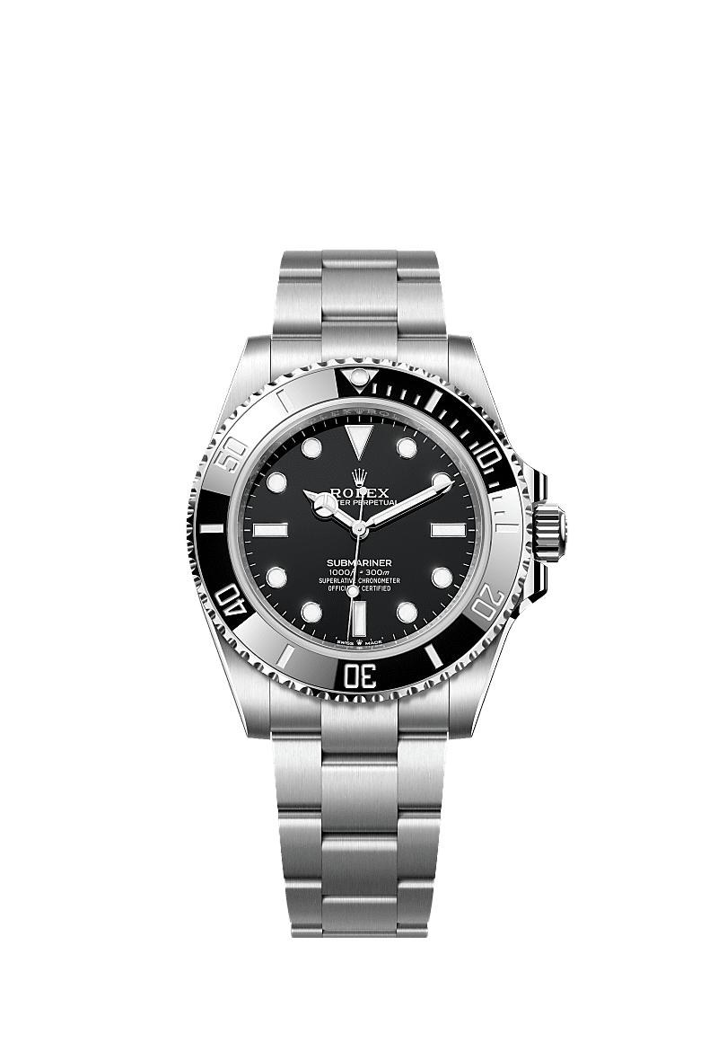 Pre-Owned Rolex Submariner No Date 124060-0001 | 41mm Black Cerachrom Bezel Symmetric Black Dial Cal.3235 Automatic Diver Watch, Used Good Condition