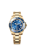 Pre-Owned Rolex Submariner Date 126618LB-0002 | 41mm Solid 18K Yellow Gold Blue Cerachrom Bezel Blue Sunburst Dial Cal.3235 Automatic Luxury Diver Watch, Used Good Condition