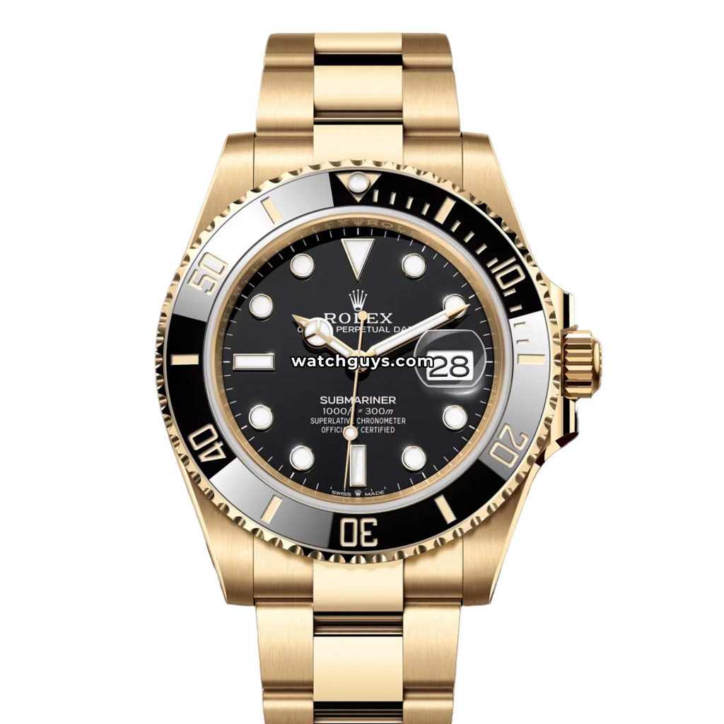 Pre-Owned Rolex Submariner Date 126618LN-0001 | 41mm Solid 18K Yellow Gold Black Cerachrom Bezel Black Dial Cal.3235 Automatic Luxury Diver Watch, Used Good Condition