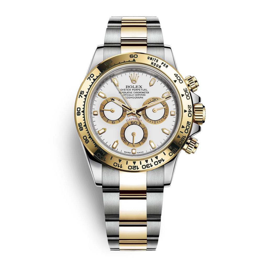 Pre-Owned Rolex Cosmograph Daytona 116503-0001 | 40mm Rolesor Yellow Gold & Steel White Panda Dial Cal.4130 Automatic Chronograph Watch