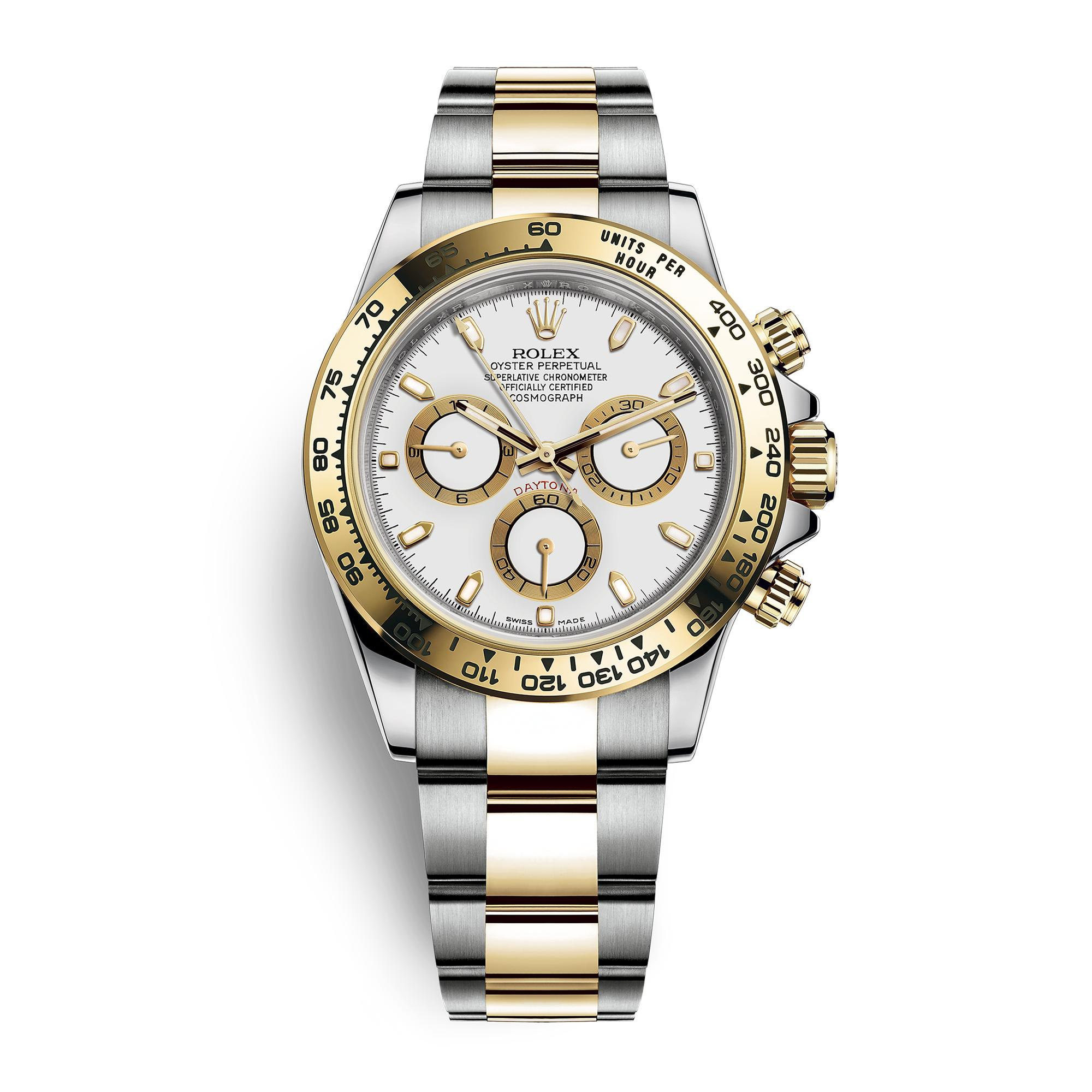 Pre-Owned Rolex Cosmograph Daytona 116503-0001 | 40mm Rolesor Yellow Gold & Steel White Panda Dial Cal.4130 Automatic Chronograph Watch