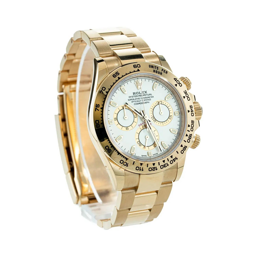 Pre-Owned Rolex Cosmograph Daytona 116508-0001 Full 18K Yellow Gold White Panda Dial Cal.4130 Automatic Chronograph Watch | YML Yu Wenle Daytona