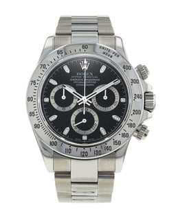 Pre-Owned Vintage Rolex Cosmograph Daytona 116520 Discontinued 2000-2016 Oystersteel Engraved Steel Bezel Black/White Panda Dial Cal.4130 In-House Automatic Chronograph | Classic Old Steel Daytona
