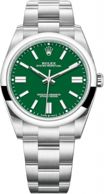 Pre-Owned Rolex 124300 Oyster Perpetual Green Dial