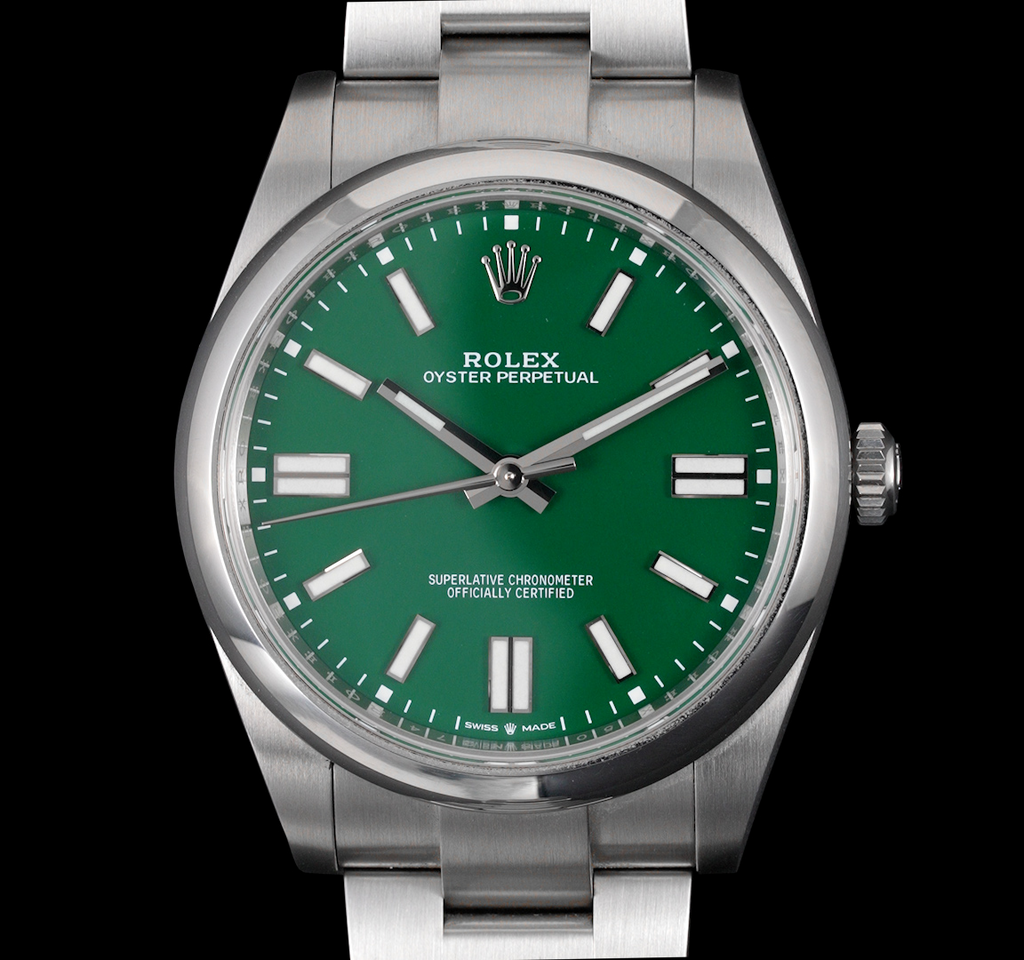 Pre-Owned Rolex 124300 Oyster Perpetual Green Dial