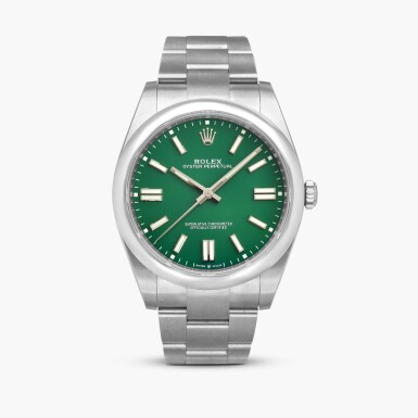 Pre-Owned Rolex 124300 Oyster Perpetual Green Dial