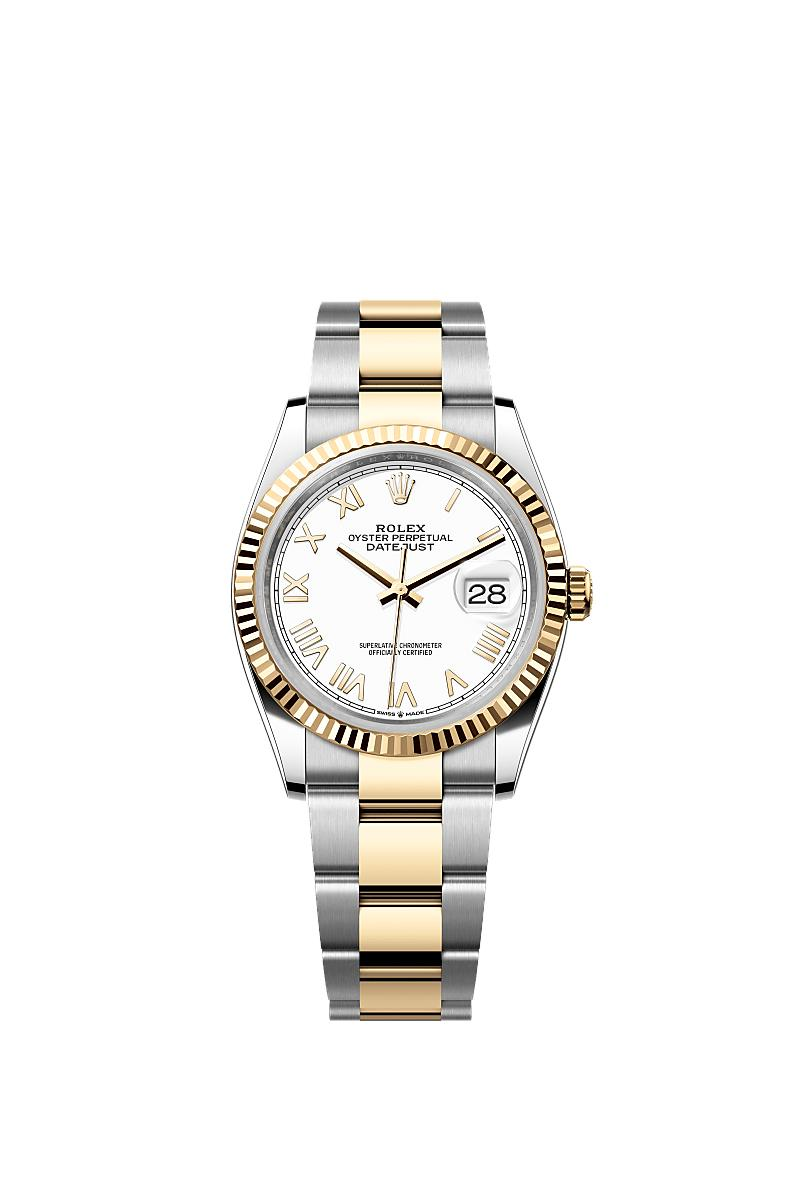 Pre-Owned Rolex 126233 Datejust 36mm Two-Tone White Dial