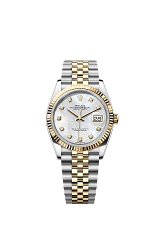 Pre-Owned Rolex 126233 Datejust 36mm Two-Tone White Dial