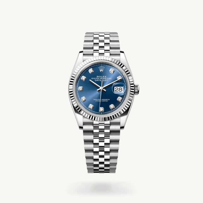 Pre-Owned Rolex 126234 Datejust 36 Two-Tone Blue Dial
