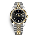 Pre-Owned Rolex Datejust 41 Ref.126333 Yellow Rolesor Fluted Gold Bezel Black Dial Jubilee Bracelet