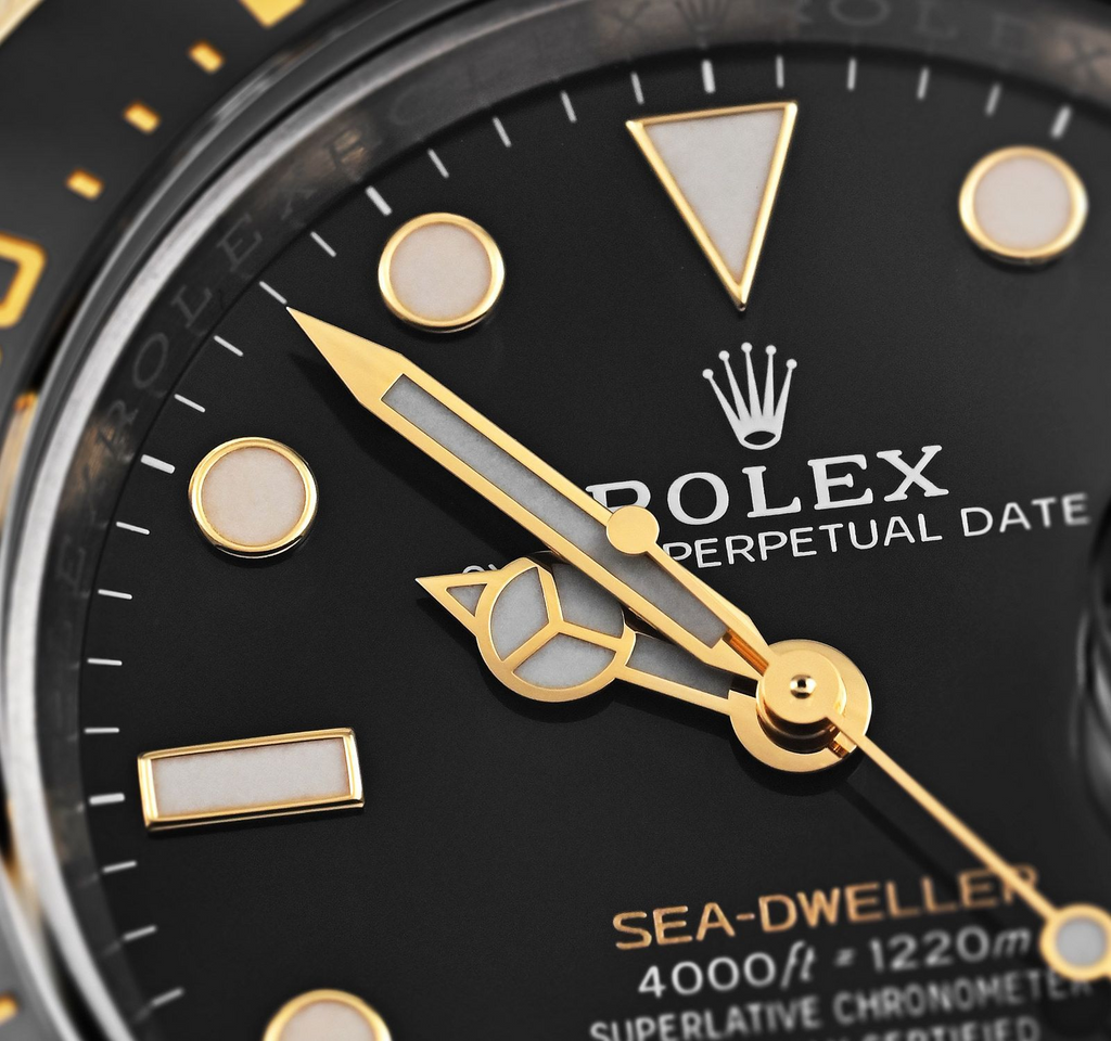 Pre-Owned Rolex Sea-Dweller Ref.126603 Yellow Rolesor Black Cerachrom Bezel Black Dial Oyster Bracelet 43mm