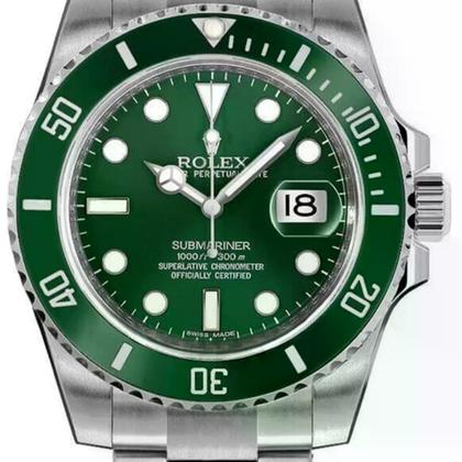Pre-Owned Rolex Submariner Date Hulk 116610LV-0002 | 40mm Green Ceramic Bezel Green Dial Automatic Diver Watch, Used Good Condition