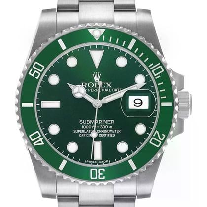 Pre-Owned Rolex Submariner Date Hulk 116610LV-0002 | 40mm Green Ceramic Bezel Green Dial Automatic Diver Watch, Used Good Condition