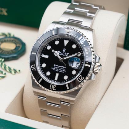 Pre-Owned Rolex Submariner Date Black Sub 126610LN-0001 | 41mm Black Cerachrom Bezel Black Dial Cal.3235 Automatic Dive Watch, Used Good Condition