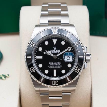 Pre-Owned Rolex Submariner Date Black Sub 126610LN-0001 | 41mm Black Cerachrom Bezel Black Dial Cal.3235 Automatic Dive Watch, Used Good Condition