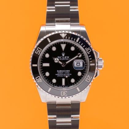 Pre-Owned Rolex Submariner Date Black Sub 126610LN-0001 | 41mm Black Cerachrom Bezel Black Dial Cal.3235 Automatic Dive Watch, Used Good Condition