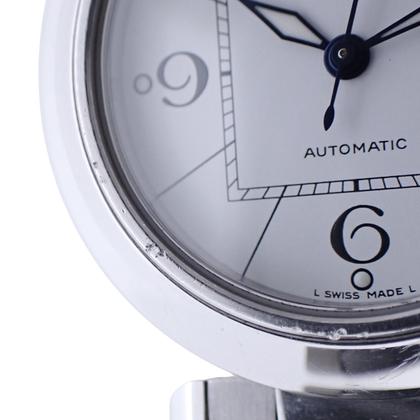 Cartier Pasha C W31074M7 Automatic Watch | 35mm Stainless Steel White Dial Unisex Pre-owned Good Condition Swiss Watch