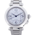 Cartier Pasha C W31074M7 Automatic Watch | 35mm Stainless Steel White Dial Unisex Pre-owned Good Condition Swiss Watch