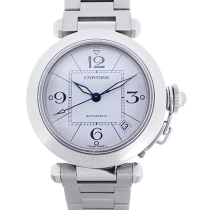 Cartier Pasha C W31074M7 Automatic Watch | 35mm Stainless Steel White Dial Unisex Pre-owned Good Condition Swiss Watch