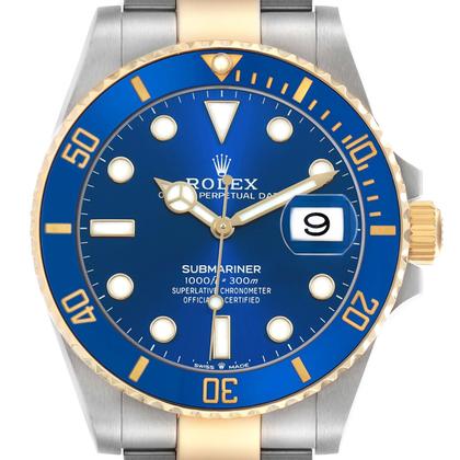 Pre-Owned Rolex Submariner Date Bluesy 126613LB-0002 | 41mm Two-Tone Yellow Gold & Oystersteel Blue Ceramic Bezel Blue Dial Cal.3235 Automatic Luxury Dive Watch, Used Good Condition
