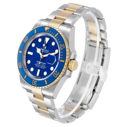 Pre-Owned Rolex Submariner Date Bluesy 126613LB-0002 | 41mm Two-Tone Yellow Gold & Oystersteel Blue Ceramic Bezel Blue Dial Cal.3235 Automatic Luxury Dive Watch, Used Good Condition