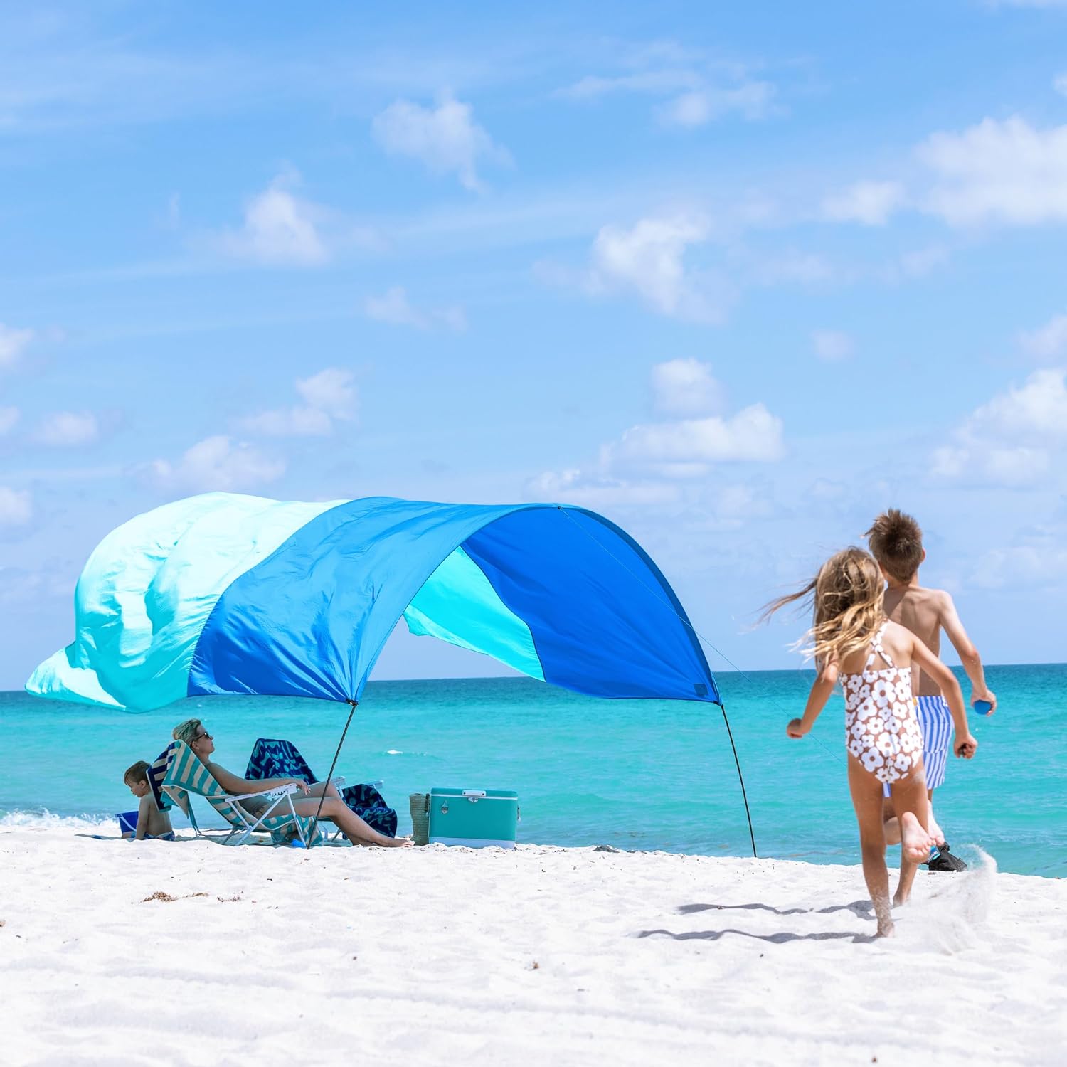 Mini 3.0 Version | Sunset Edition | Sets Up in 3 Mins | 150 Sq. Ft. of Shade for up to 8 People | Includes Wind Assist | UPF 50+ Sun Protection