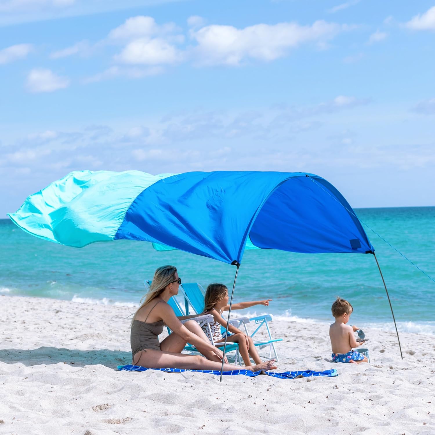 Mini 3.0 Version | Sunset Edition | Sets Up in 3 Mins | 150 Sq. Ft. of Shade for up to 8 People | Includes Wind Assist | UPF 50+ Sun Protection